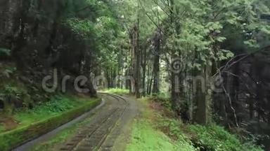 台湾<strong>阿里山</strong>风景区森林废弃老铁路. 鸟瞰图
